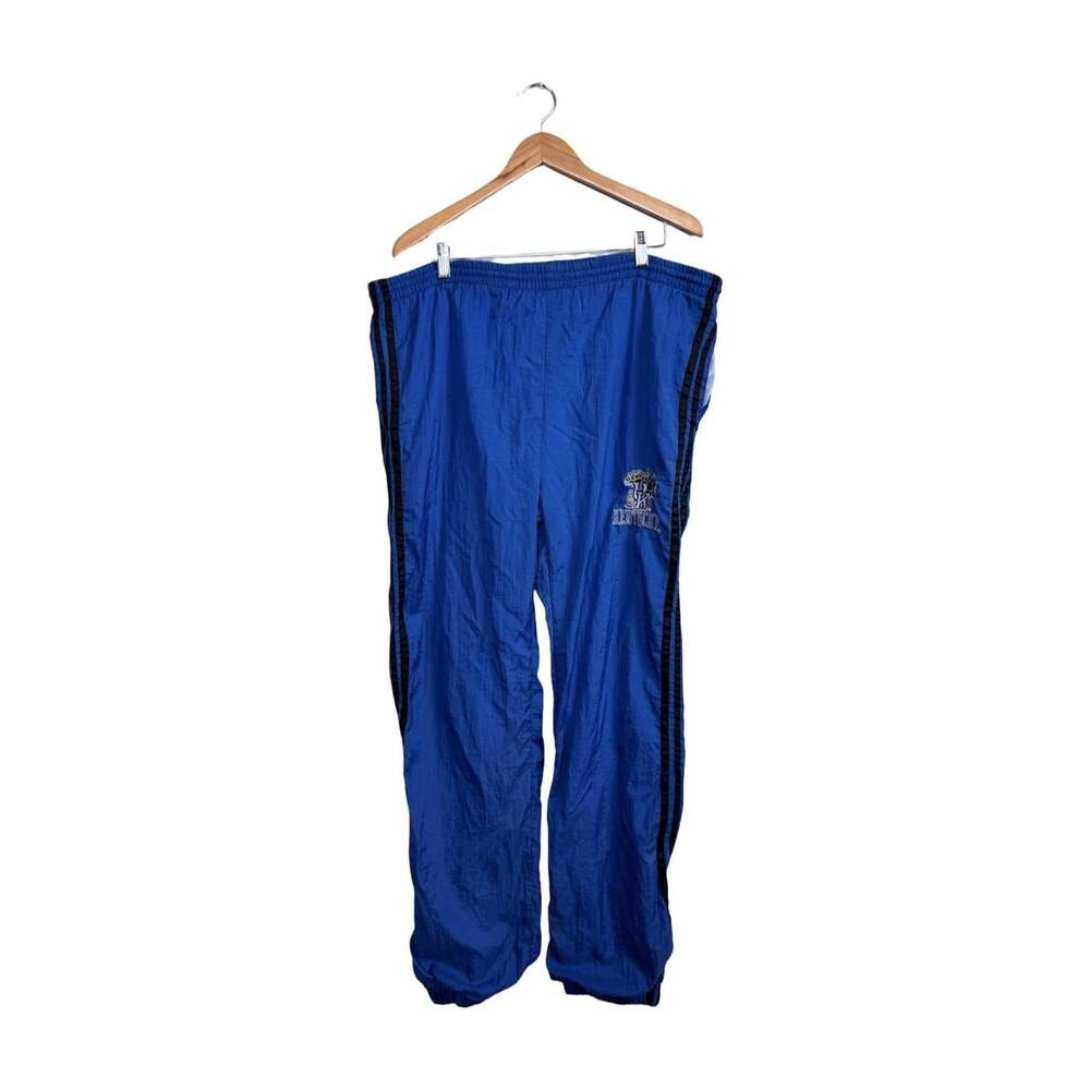 Vintage 1990s Kentucky Wildcats Embroidered Logo Blue Nylon Track Pants